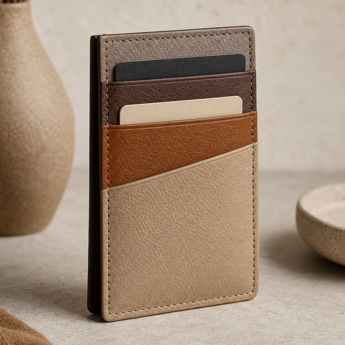Non-branded vertical wallet style context